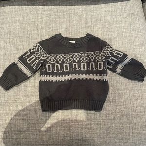 Black  Baby Fair Isle Sweater 6M